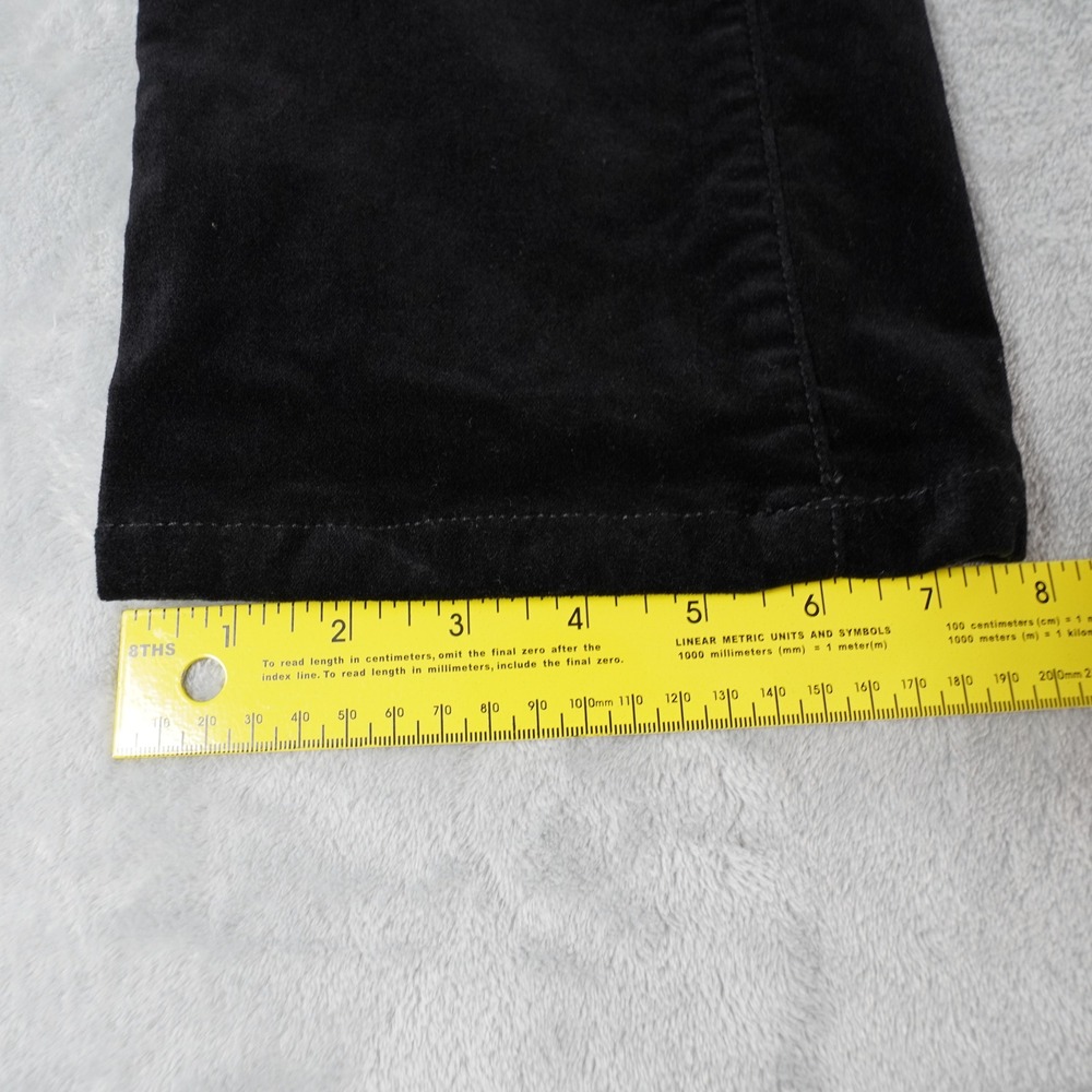 White House Black Market Womens Velvet Jeans Sz 00 Black Bootcut Western Glam - Picture 8 of 14